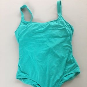 Turquoise cross back one piece